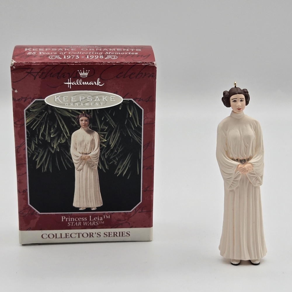 NEW Vintage 1998 Hallmark Keepsake Star Wars Princess Leia Christmas Ornament